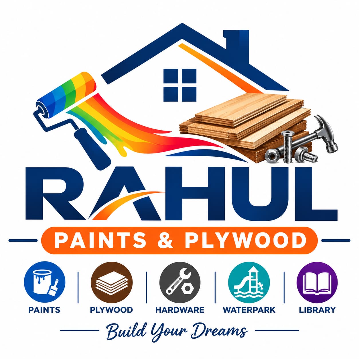 Rahul Paints & Plywood Logo